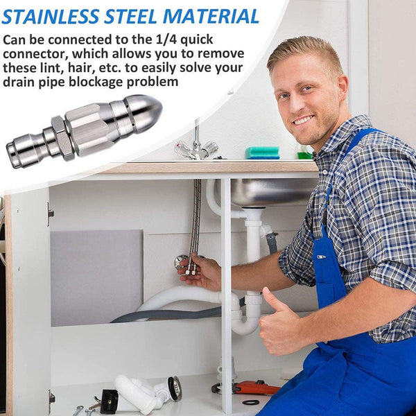 Powerful Pipe Cleaning and Unclogging Nozzle