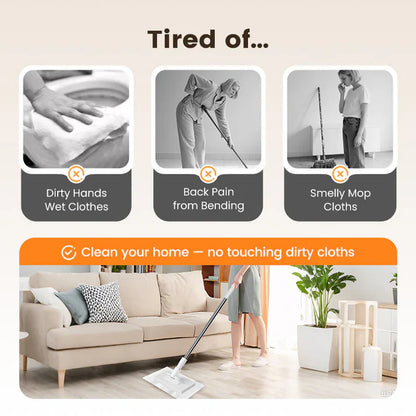 💥 Last day! 50% Off 💥Disposable Dust Mop with 4 Reusable Cloths