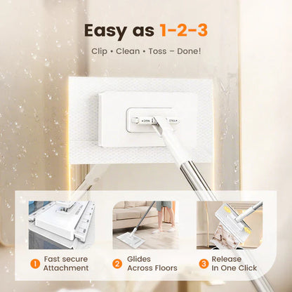 💥 Last day! 50% Off 💥Disposable Dust Mop with 4 Reusable Cloths