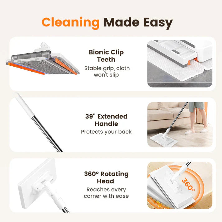 💥 Last day! 50% Off 💥Disposable Dust Mop with 4 Reusable Cloths