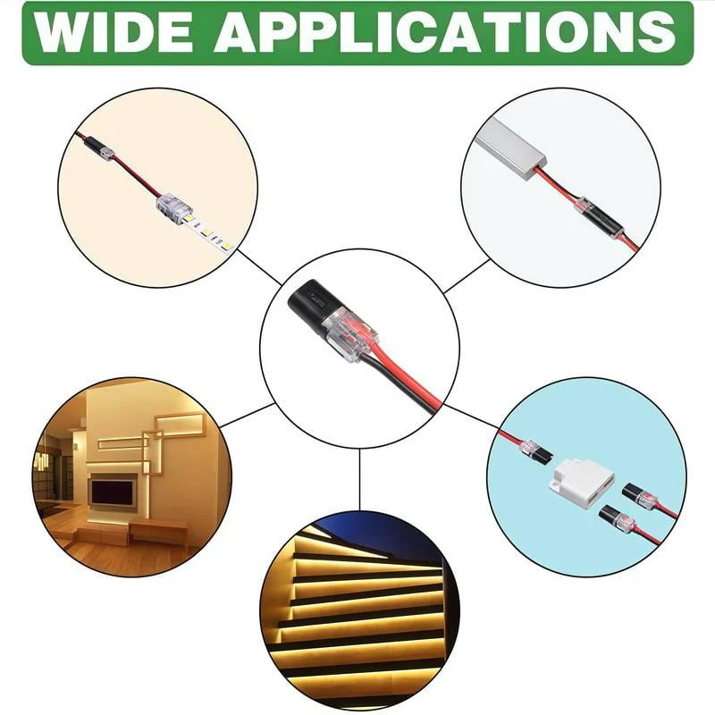 Fast-Fit 2-Pin Double-Wire Plug-in Connectors
