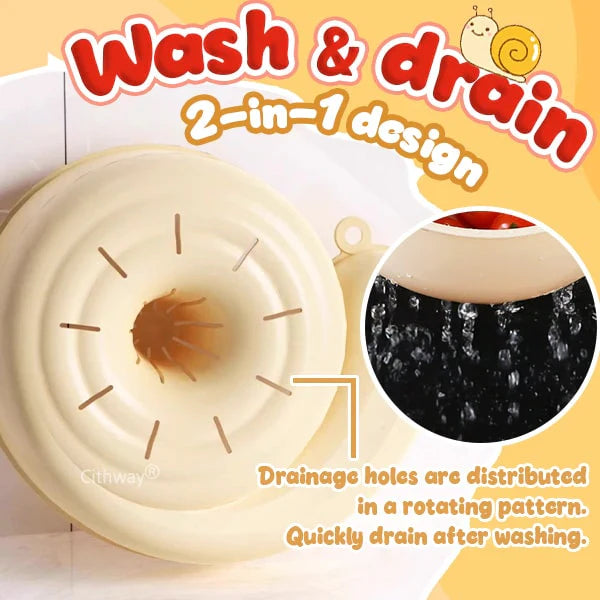 Auto-rinse Snail Rotating Fruit Strainer
