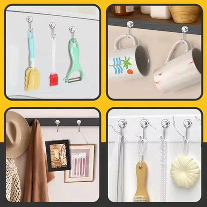 Heavy-Duty Magnetic Hooks (16mm / 20mm, Neodymium, Strong Pull) | Pack of 10 Pieces