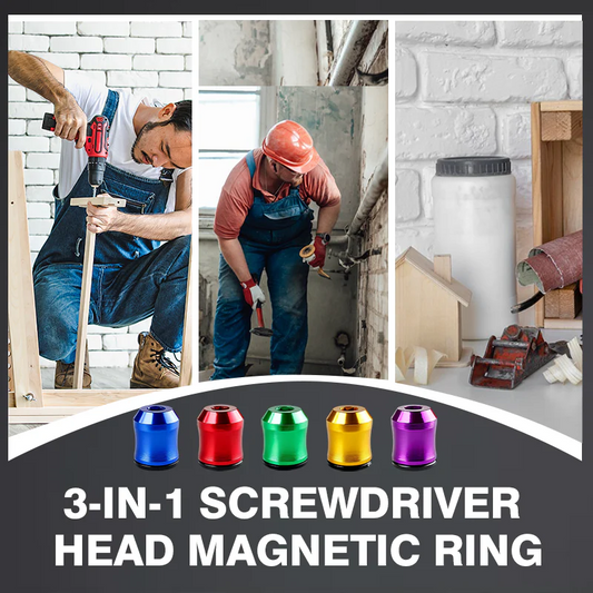 3-in-1 Screwdriver Head Magnetic Ring | Pack Of 3 🔥