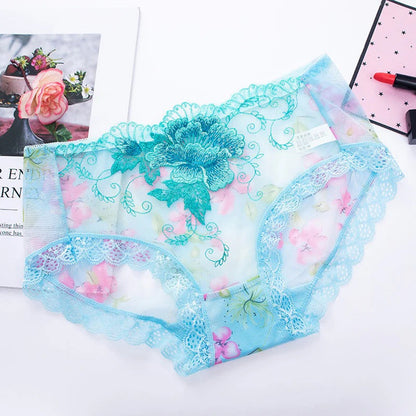 🌸Antibacterial cotton panties with lace embroidery | Pack of 4