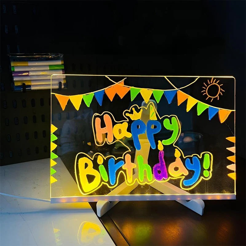 🔥Black Friday Sale 🎁Erasable Light-Up Acrylic Drawing Board with Stand