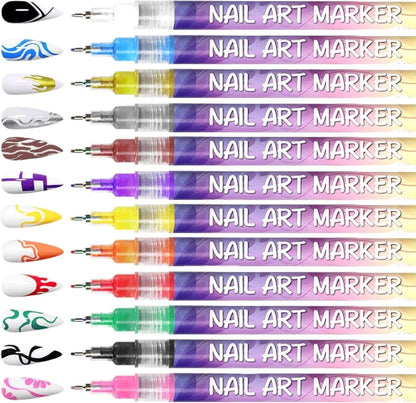 🎁HOT SALE 50% OFF⏳🎨12 Colors Nail Art Pens Set🔥
