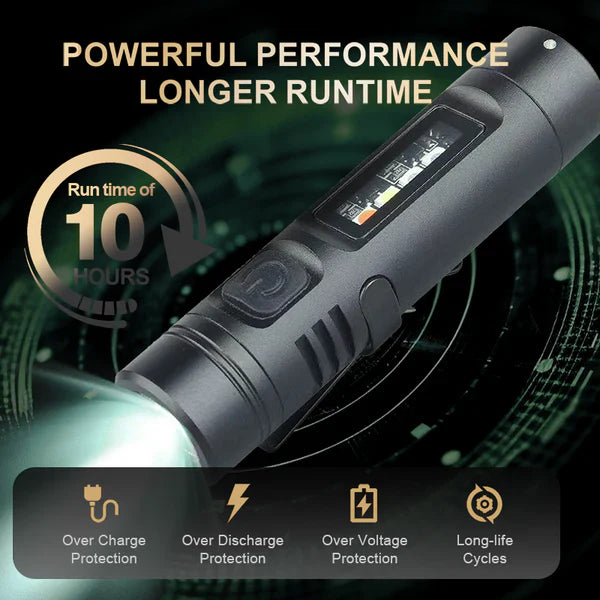 ⭐Multifunctional aluminum alloy mini flashlight